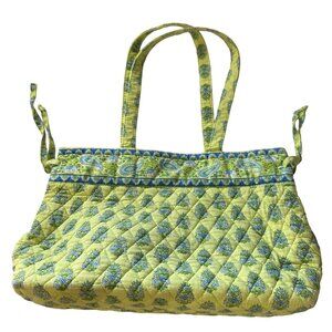 Vera Bradley retired Citrus Elephant double 10” drop handles side tie handbag
